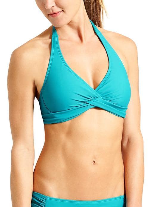 Athleta Womens Tara Halter Bikini Size 32b/c - Antilles Blue