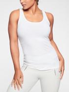 Athleta Womens Essence Ribbed Layering Tank Bright White Size Xs