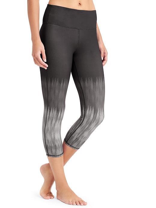 Athleta Womens High Rise Lightning Chaturanga Capri Size L - Black
