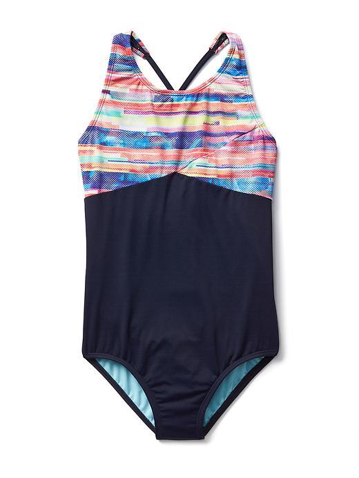 Athleta Painted Stripe One Piece Size L/12 - Multi