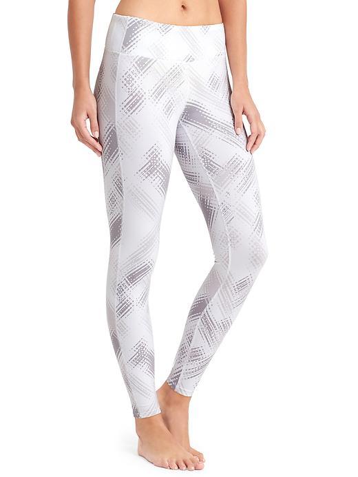 Athleta Womens Printed Superluxe Tight Size L Tall - White