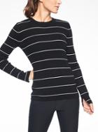 Athleta Womens Bayside Sweater Black/ White Size S