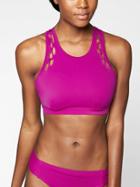 Athleta Womens High Neck Loop Bikini Top Clematis Size 40b/c