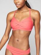 Athleta Womens Twister Bikini Top Coral Flash Size 38b/c