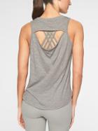 Athleta Womens Organic Daily Cowl Tank Silver Grey Size Xs