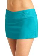 Athleta Womens Shirred Band Swim Skirt 2 Size M - Antilles Blue