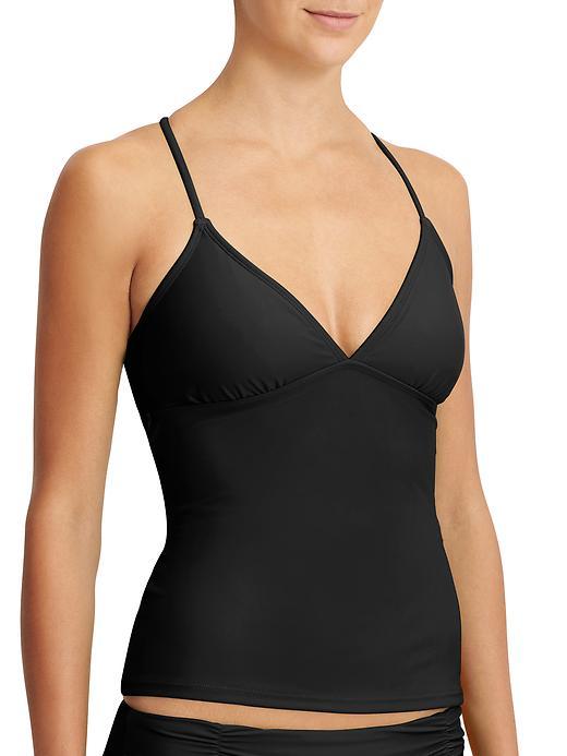 Athleta Womens Strappy Tankini Size L Tall - Black