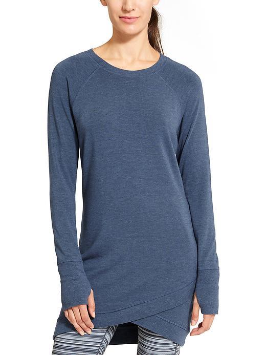 Athleta Womens Criss Cross Dress Size L Tall - Iron Blue Heather
