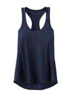 Athleta Womens Chi Tank Size 1x Plus - Navy