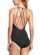 Athleta Womens Aqualuxe Molded Cup One Piece Size L - Black