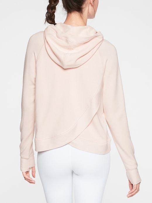 Athleta Womens Criss Cross Back Hoodie Sweatshirt Ballerina Gown Size Xxs