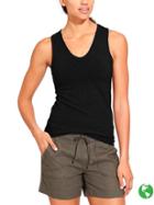 Athleta Womens Pure V Neck Tank Size M - Black