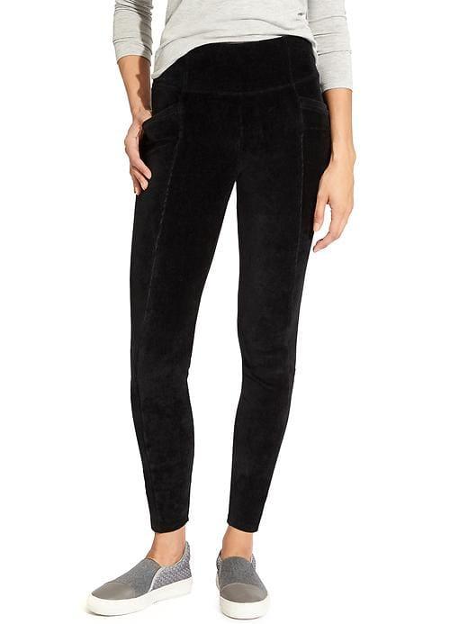 Athleta Womens Cord High Waisted Metro Legging Black Size S