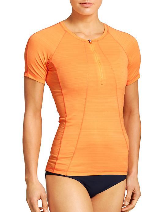 Athleta Womens Pacifica Upf Tee 2 Size L Tall - Orange Sherbet