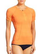 Athleta Womens Pacifica Upf Tee 2 Size L Tall - Orange Sherbet