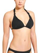 Athleta Womens Aqualuxe Halter Bikini Size L - Black