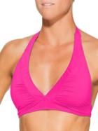 Athleta Womens Shirrendipity Halter Bikini Top Size Xs - Brilliant Magenta