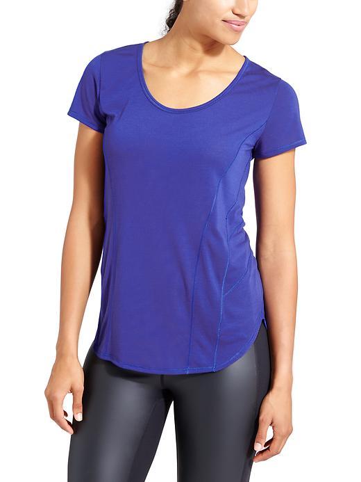 Athleta Womens Repetition Tee Size L - Vibrant Cobalt