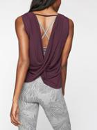 Athleta Womens Revive Drape Tank Wild Raisin Size M