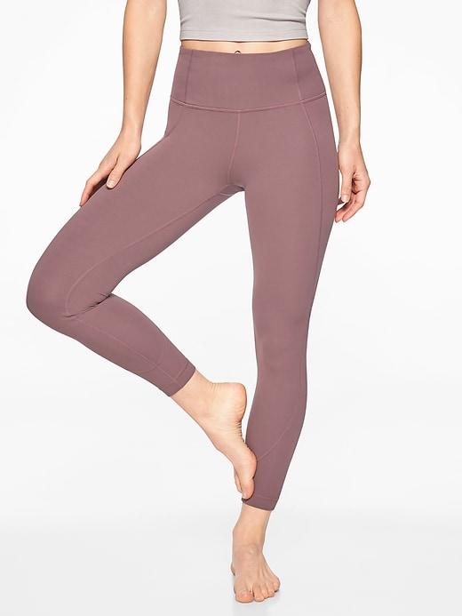 Athleta Womens Salutation 7/8 Tight Dusty Plum Size S