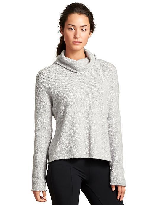 Athleta Brindle Funnel Sweater - Grey Heather Marl