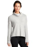 Athleta Brindle Funnel Sweater - Grey Heather Marl