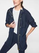 Athleta Womens Rainfall Swing Parka Navy Size S/m