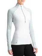 Athleta Womens Running Wild Half Zip 2.0 Size L Tall - Sterling Silver Heather