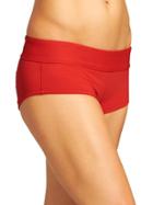 Athleta Womens Shirred Dolphin Short Size M - Saffron Red