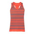 Athleta Neon Stripe Racerback Tank - Pumpkin Orange/granit