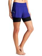 Athleta Womens Ready Set 2 In 1 Short Size L - Sapphire