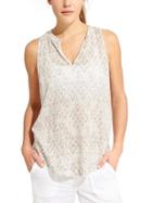 Athleta Womens Easy Newport Linen Medallion Tank Foxtail Taupe Size Xxs