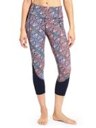 Athleta Womens High Rise Tapestry Chaturanga Shock Capri Size L - Multi
