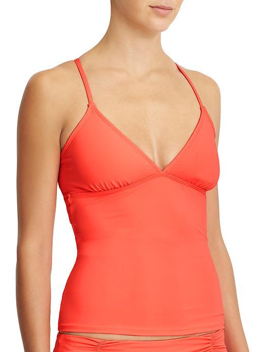 Athleta Womens Strappy Tankini Size L Tall - Ember Orange