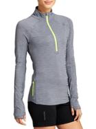 Athleta Womens Running Wild Half Zip Size L - Cobblestone Grey