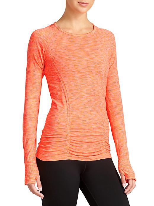 Athleta Womens Fastest Track Top Space Dye Size L - Ember Orange Space Dye