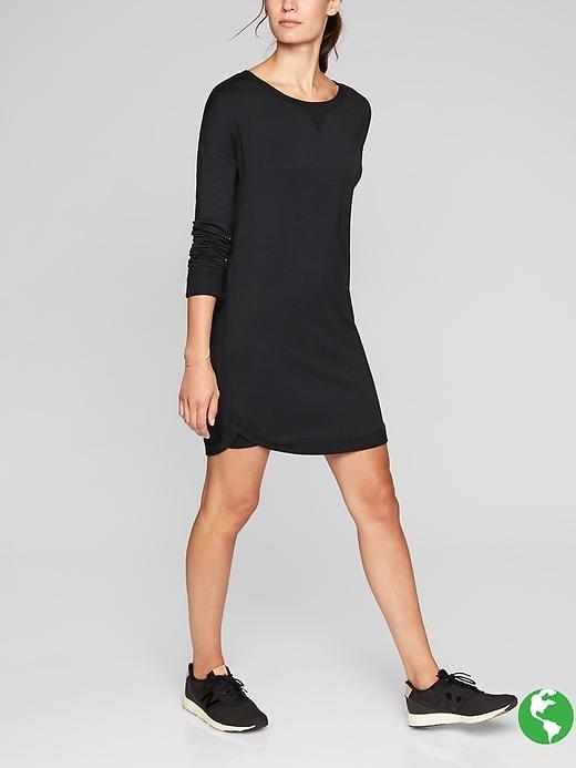 Athleta Womens Recharge Dress Size L - Black