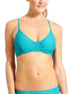 Athleta Womens Smocked Bikini Size 32b/c - Antilles Blue