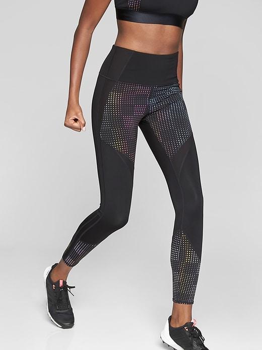 Athleta Womens Aurora Precision 7/8 Tight Black Size Xxs