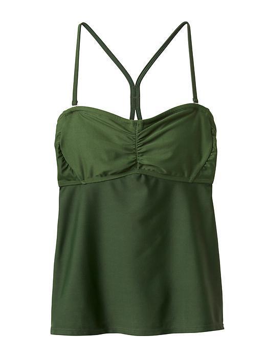 Athleta Womens Bandeau Tankini Size 32b/c Tall - Spire Green
