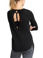 Athleta Womens Cutout Breezy Top Black Size Xxs