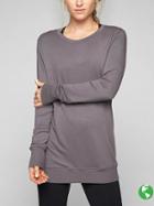 Athleta Womens Coaster Go-to Sweatshirt Size M Petite - Silver Bells