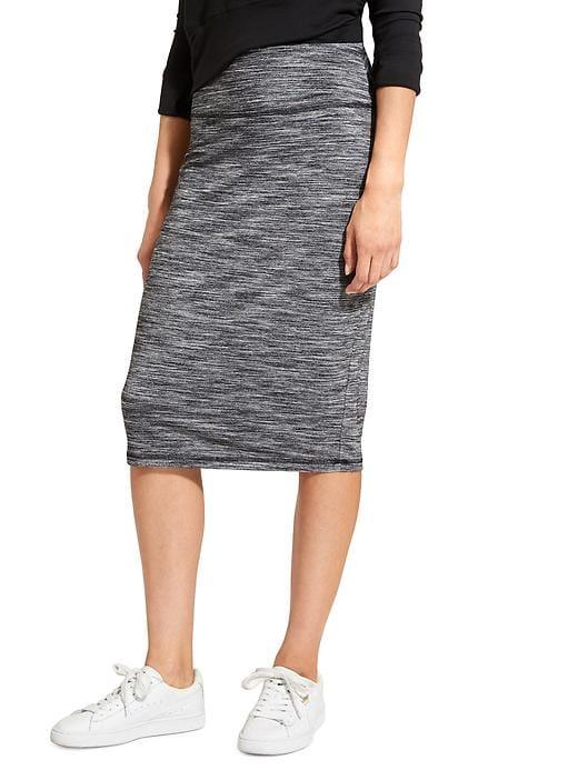 Athleta Womens High Rise Tube Skirt Black Heather Size S