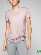 Athleta Womens Ultimate Side Knot Tee Size Xl - Soft Lilac