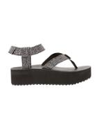 Athleta Womens Flatform Crackle Sandal Size 10 - Black