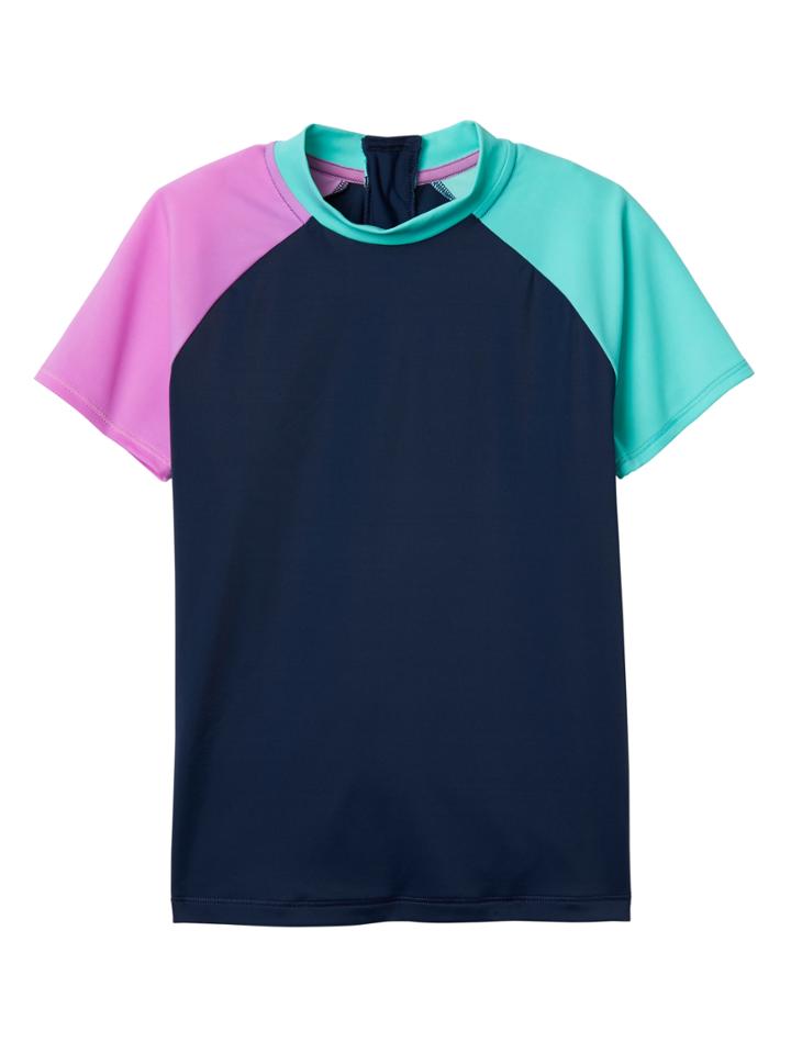 Athleta Girl Colorblock Short Sleeve Rashguard