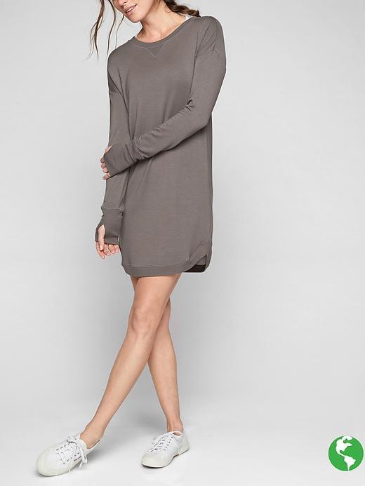 Athleta Womens Recharge Dress Size L Tall - Mushroom Brown