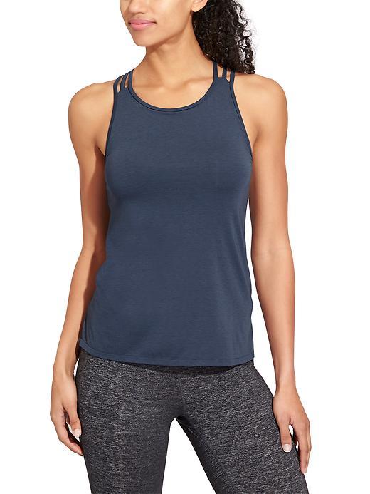 Athleta Womens Crossed Lifestyle Tank Size L - Iron Blue