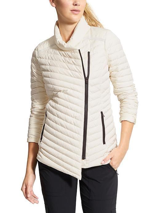 Athleta Womens So Down Jacket Sandy White Size Xxs