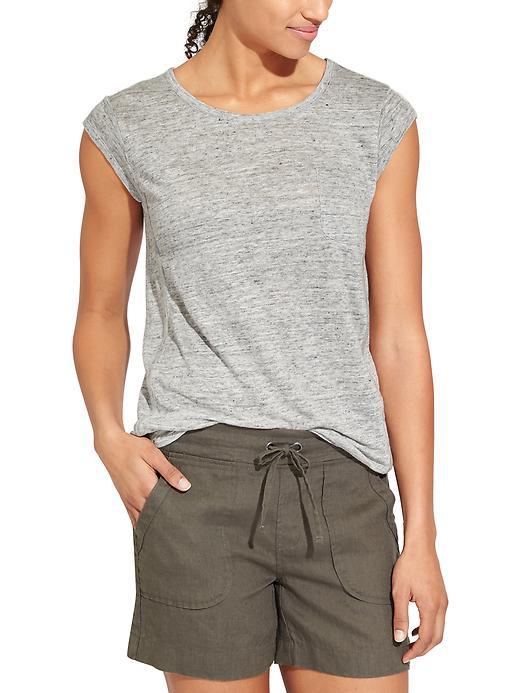 Athleta Womens Newport Tee Size M - Light Grey Heather